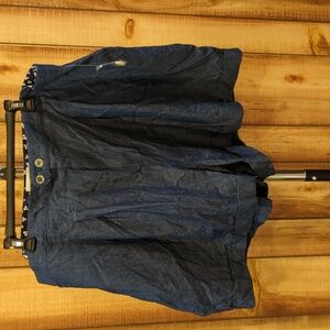 Modcloth cuffed Front zipper Denim shorts size 3X